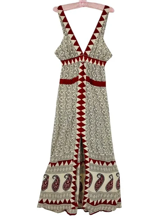 NWOT RARE Jen’s Pirate Booty Paisley Deep V Maxi Dress | Boho Southwestern Indie - Picture 16 of 16